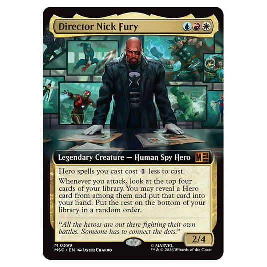 Director Nick Fury 0399 card from the Magic The Gathering set Marvel Super Heroes Commander