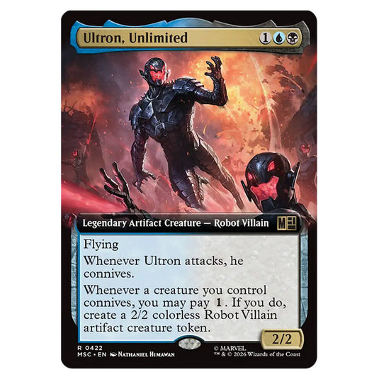 Ultron, Unlimited 0422 card from the Magic The Gathering set Marvel Super Heroes Commander