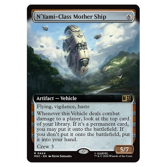 N'Yami-Class Mother Ship 0444 card from the Magic The Gathering set Marvel Super Heroes Commander
