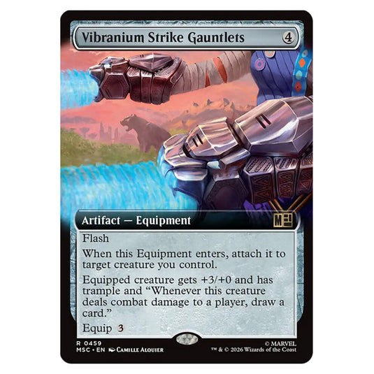 Vibranium Strike Gauntlets 0459 card from the Magic The Gathering set Marvel Super Heroes Commander