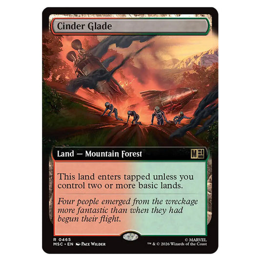 Cinder Glade 0465 card from the Magic The Gathering set Marvel Super Heroes Commander