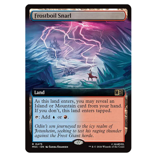 Frostboil Snarl 0475 card from the Magic The Gathering set Marvel Super Heroes Commander