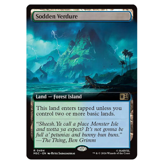 Sodden Verdure 0494 card from the Magic The Gathering set Marvel Super Heroes Commander