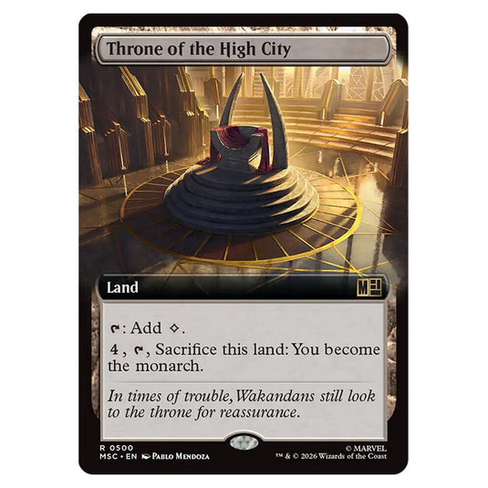 Throne of the High City 0500 card from the Magic The Gathering set Marvel Super Heroes Commander