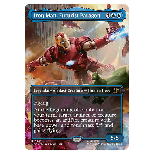 Iron Man, Futurist Paragon 0501 card from the Magic The Gathering set Marvel Super Heroes Commander