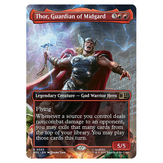 Thor, Guardian of Midgard 0503 card from the Magic The Gathering set Marvel Super Heroes Commander