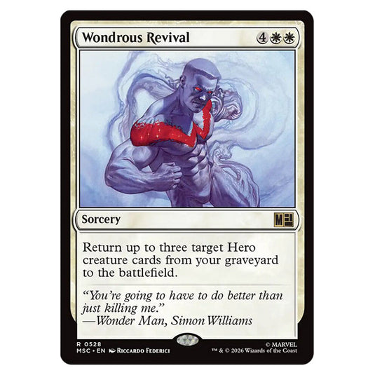 Wondrous Revival 0528 card from the Magic The Gathering set Marvel Super Heroes Commander