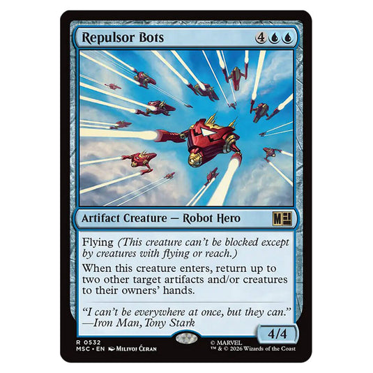 Repulsor Bots 0532 card from the Magic The Gathering set Marvel Super Heroes Commander