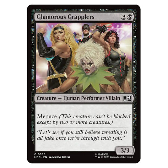 Glamorous Grapplers 0536 card from the Magic The Gathering set Marvel Super Heroes Commander