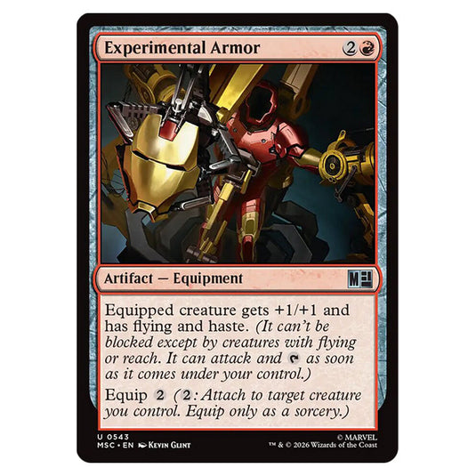 Experimental Armor 0543 card from the Magic The Gathering set Marvel Super Heroes Commander