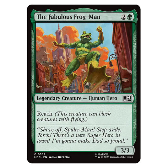 The Fabulous Frog-Man 0559 card from the Magic The Gathering set Marvel Super Heroes Commander