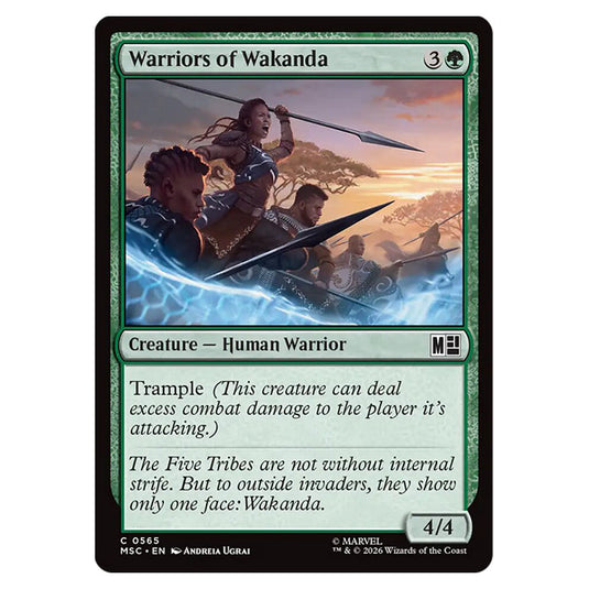 Warriors of Wakanda 0565 card from the Magic The Gathering set Marvel Super Heroes Commander