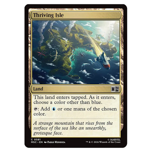 Thriving Isle 0581 card from the Magic The Gathering set Marvel Super Heroes Commander