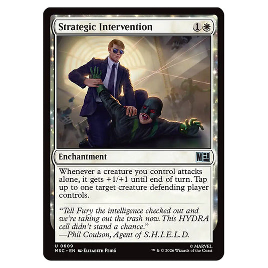 Strategic Intervention 0609 card from the Magic The Gathering set Marvel Super Heroes Commander