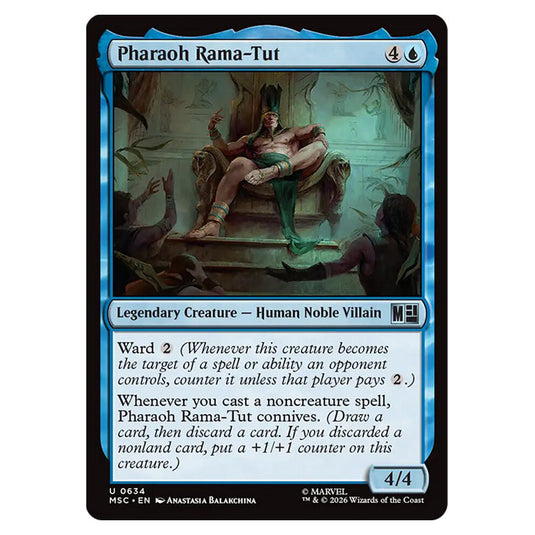 Pharaoh Rama-Tut 0634 card from the Magic The Gathering set Marvel Super Heroes Commander