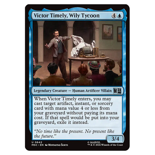 Victor Timely, Wily Tycoon 0642 card from the Magic The Gathering set Marvel Super Heroes Commander