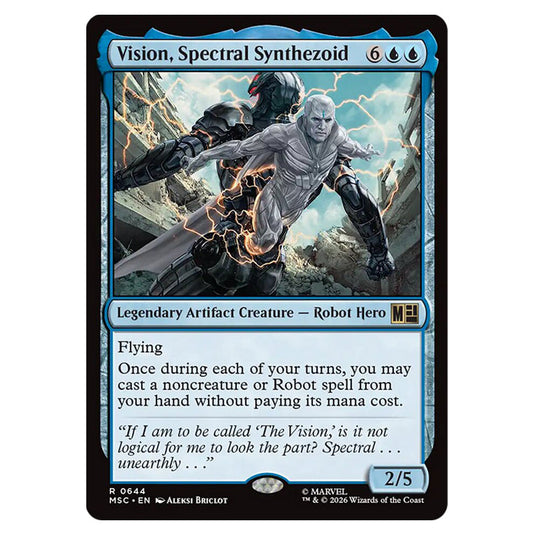 Vision, Spectral Synthezoid 0644 card from the Magic The Gathering set Marvel Super Heroes Commander