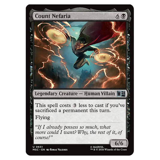 Count Nefaria 0651 card from the Magic The Gathering set Marvel Super Heroes Commander
