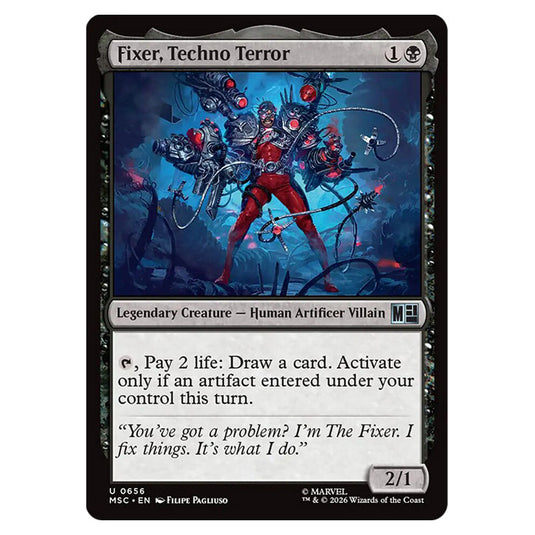 Fixer, Techno Terror 0656 card from the Magic The Gathering set Marvel Super Heroes Commander