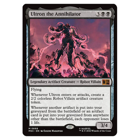 Ultron the Annihilator 0668 card from the Magic The Gathering set Marvel Super Heroes Commander