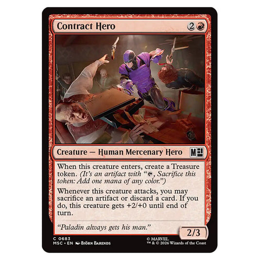Contract Hero 0683 card from the Magic The Gathering set Marvel Super Heroes Commander