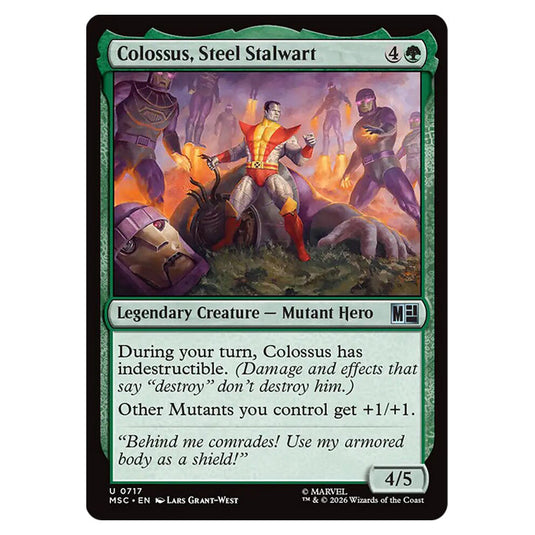 Colossus, Steel Stalwart 0717 card from the Magic The Gathering set Marvel Super Heroes Commander