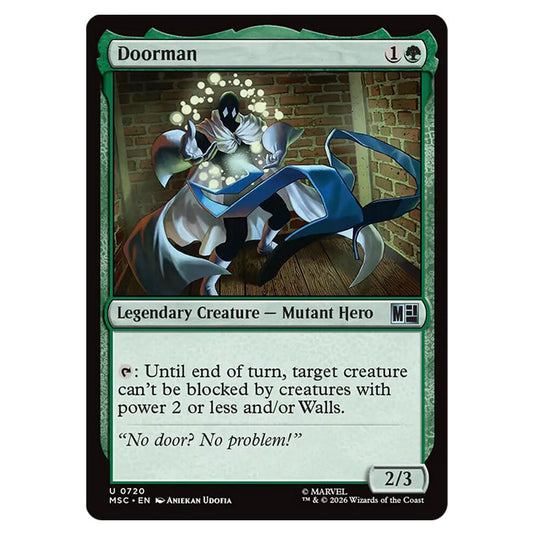 Doorman 0720 card from the Magic The Gathering set Marvel Super Heroes Commander