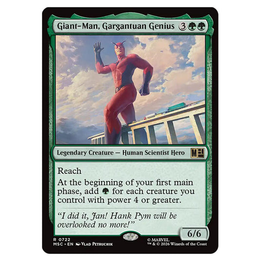 Giant-Man, Gargantuan Genius 0722 card from the Magic The Gathering set Marvel Super Heroes Commander