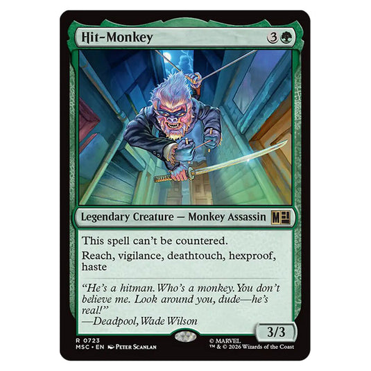 Hit-Monkey 0723 card from the Magic The Gathering set Marvel Super Heroes Commander