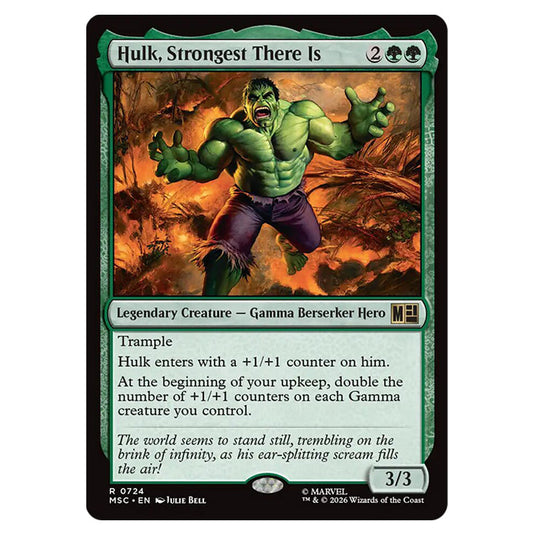 Hulk, Strongest There Is 0724 card from the Magic The Gathering set Marvel Super Heroes Commander