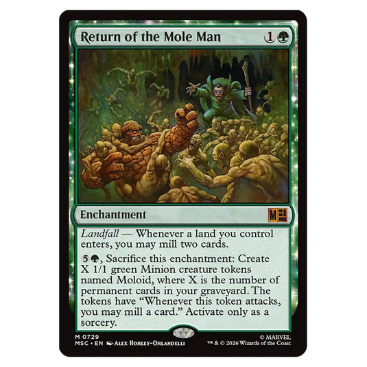 Return of the Mole Man 0729 card from the Magic The Gathering set Marvel Super Heroes Commander
