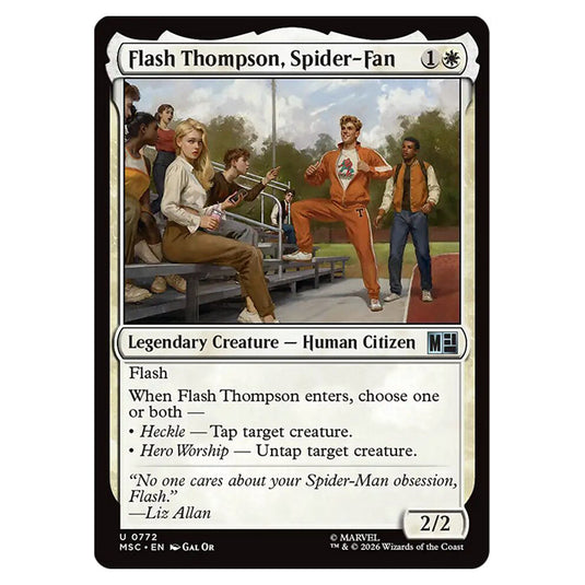 Flash Thompson, Spider-Fan 0772 card from the Magic The Gathering set Marvel Super Heroes Commander