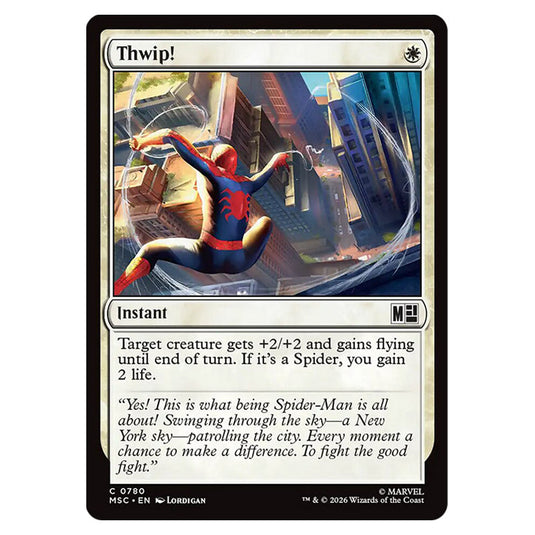 Thwip! 0780 card from the Magic The Gathering set Marvel Super Heroes Commander