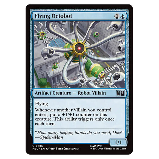 Flying Octobot 0785 card from the Magic The Gathering set Marvel Super Heroes Commander