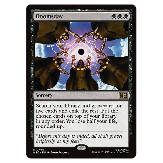 Doomsday 0796 card from the Magic The Gathering set Marvel Super Heroes Commander