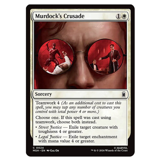 Murdock's Crusade 0024 card from the Magic The Gathering set Marvel Super Heroes
