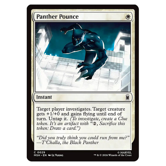 Panther Pounce 0029 card from the Magic The Gathering set Marvel Super Heroes