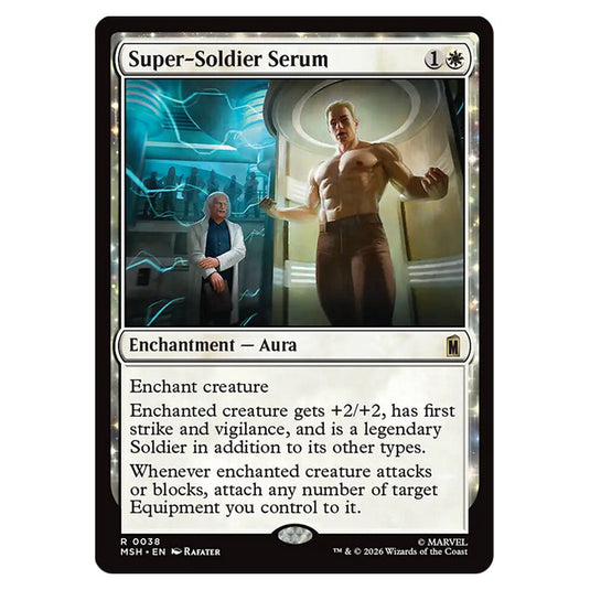 Super-Soldier Serum 0038 card from the Magic The Gathering set Marvel Super Heroes
