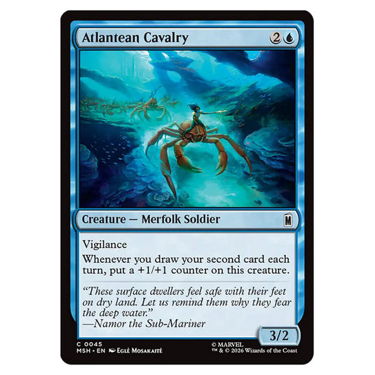 Atlantean Cavalry 0045 card from the Magic The Gathering set Marvel Super Heroes