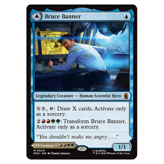 Bruce Banner // The Incredible Hulk 0049 card from the Magic The Gathering set Marvel Super Heroes