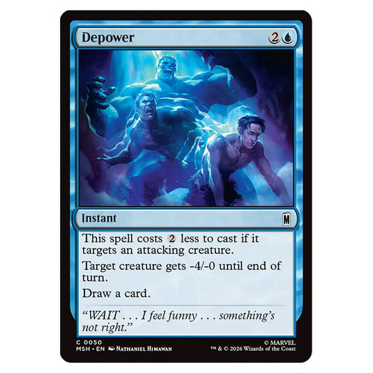 Depower 0050 card from the Magic The Gathering set Marvel Super Heroes