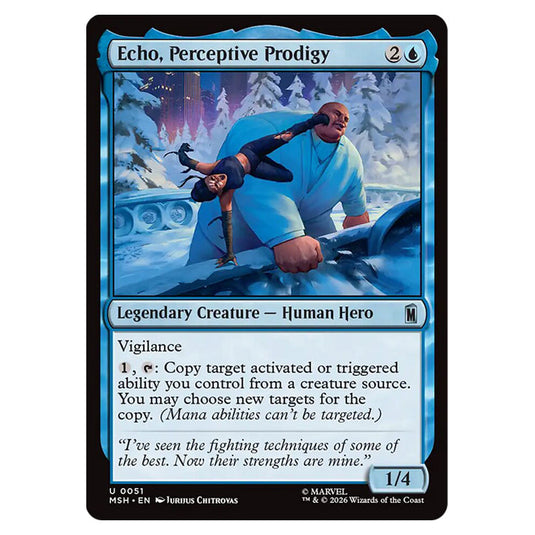 Echo, Perceptive Prodigy 0051 card from the Magic The Gathering set Marvel Super Heroes