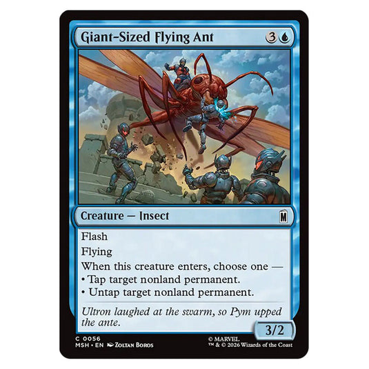 Giant-Sized Flying Ant 0056 card from the Magic The Gathering set Marvel Super Heroes