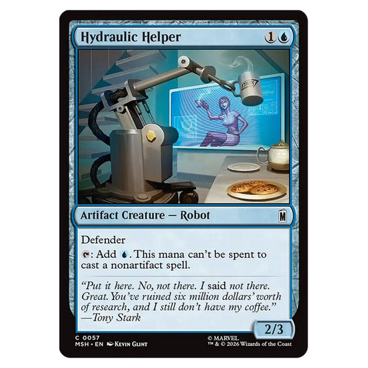 Hydraulic Helper 0057 card from the Magic The Gathering set Marvel Super Heroes
