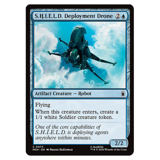 S.H.I.E.L.D. Deployment Drone 0073 card from the Magic The Gathering set Marvel Super Heroes