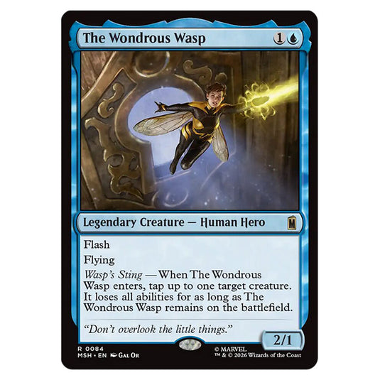 The Wondrous Wasp 0084 card from the Magic The Gathering set Marvel Super Heroes