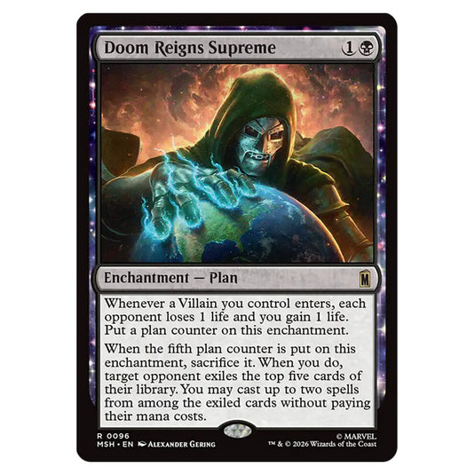 Doom Reigns Supreme 0096 card from the Magic The Gathering set Marvel Super Heroes