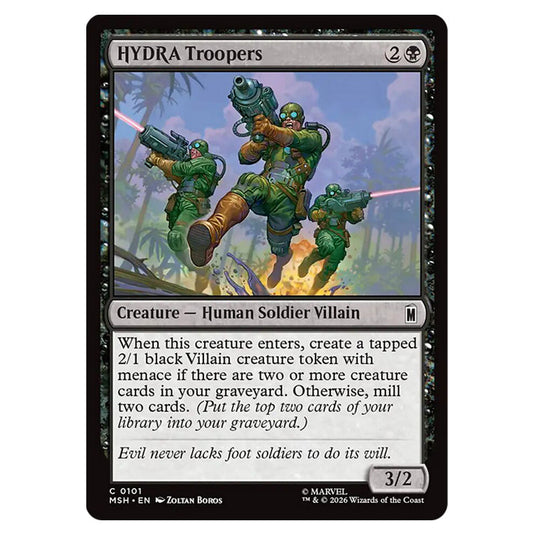 HYDRA Troopers 0101 card from the Magic The Gathering set Marvel Super Heroes