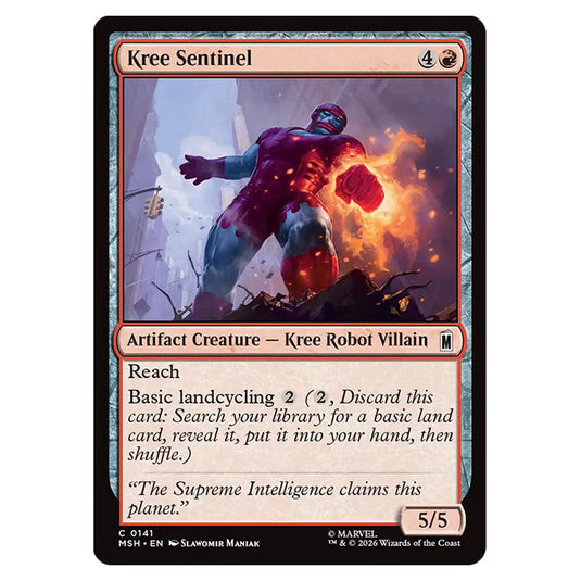 Kree Sentinel 0141 card from the Magic The Gathering set Marvel Super Heroes