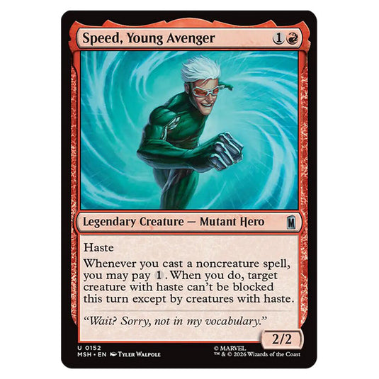 Speed, Young Avenger 0152 card from the Magic The Gathering set Marvel Super Heroes